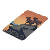 レトロ国立公園旅行ポスターマグネット マグネット (左側)