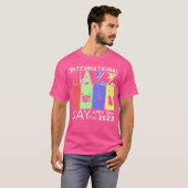 レトロ国際的ジャズ音楽デー2022 Jazz Music Tシャツ (正面フル)