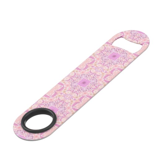 レトロ園花模様ピンク スピード栓抜き (正面アングル)