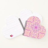 レトロ園花模様ピンク ノートブック (内部)