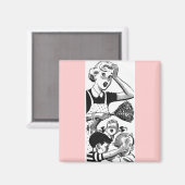 レトロ圧倒ママ マグネット (正面/裏面)