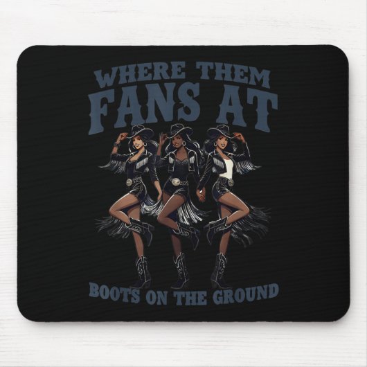 レトロ地の黒い靴で彼らがファン マウスパッド (正面)