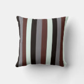 レトロ垂直ストライプの抽象芸術 クッション (裏面)