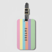 レトロ垂直ストライプ夢名前をカスタムする ラゲッジタグ (正面縦)