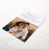 レトロ型フォトシルバー 箔シーズンカード (回転した状態)