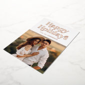 レトロ型フォトバラ金ゴールド 箔シーズンカード (回転した状態)