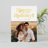 レトロ型フォト金ゴールド 箔シーズンカード (立ち正面)