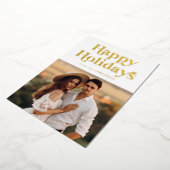 レトロ型フォト金ゴールド 箔シーズンカード (回転した状態)