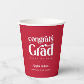レトロ型卒業パーティー 紙コップ (正面)