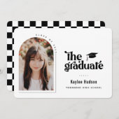 レトロ型卒業写真 案内状 (正面/裏面)