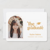 レトロ型卒業写真 案内状 (正面)