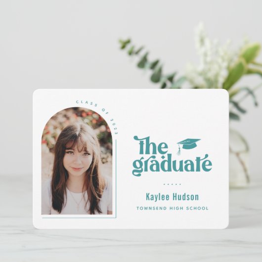 レトロ型卒業写真 案内状 (スタンド正面)