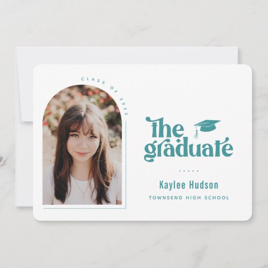 レトロ型卒業写真 案内状 (正面)