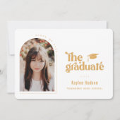 レトロ型卒業写真 案内状 (正面)