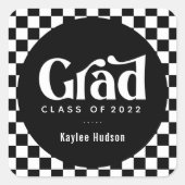 レトロ型卒業 スクエアシール (正面)