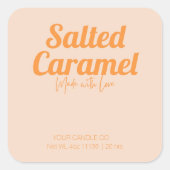レトロ塩キャラメルスクエアキャンドルシール スクエアシール (正面)
