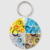 レトロ壁キー鮮やかチェー芸術的ン キーホルダー (裏面)