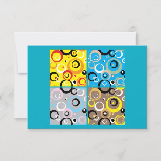 レトロ壁紙招待状 招待状 (正面)