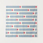 レトロ壁紙 – 花模様(抽象芸術スカ付き) タペストリー (正面(横))