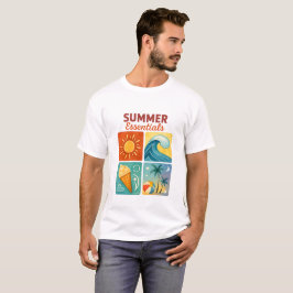 レトロ夏の必需品グラフィックティー Tシャツ