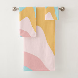 レトロ夏の渦波#6 #minimal #decor #art バスタオルセット