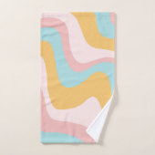 レトロ夏の渦波#6 #minimal #decor #art バスタオルセット (ハンドタオル)