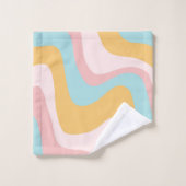 レトロ夏の渦波#6 #minimal #decor #art バスタオルセット (ウォッシュタオル)