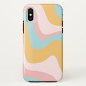 レトロ夏の渦波#6 #minimal #decor #art  Case-Mate iPhoneケース (裏面)