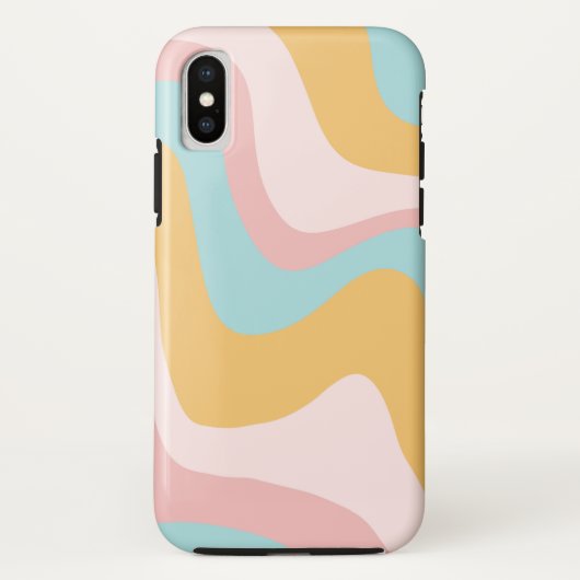 レトロ夏の渦波#6 #minimal #decor #art  Case-Mate iPhoneケース (裏面)