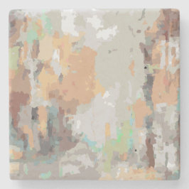 レトロ夏の雰囲気ほこりっぽいオレンジ色のトープ自然、 ストーンコースター