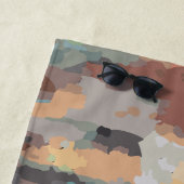 レトロ夏の雰囲気ほこりっぽいオレンジ色のトープ自然、 ビーチタオル (インサイチュ)