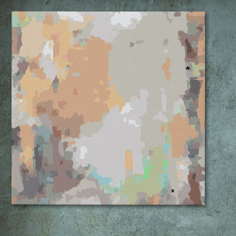 レトロ夏の雰囲気ほこりっぽいオレンジ色のトープ自然、 フェイクキャンバスプリント