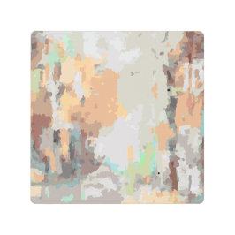 レトロ夏の雰囲気ほこりっぽいオレンジ色のトープ自然、 メタルプリント