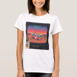 レトロ夏エラー404 Tシャツ | グリッチアート