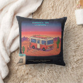 レトロ夏エラー404 Tシャツ | グリッチアート クッション (ブランケット)