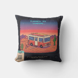 レトロ夏エラー404 Tシャツ | グリッチアート クッション