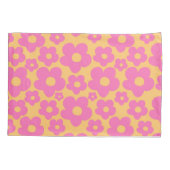 レトロ夏デイジーパターン#6 #retro #floral 枕カバー (裏面)