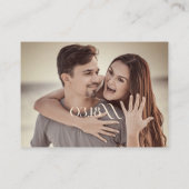 レトロ夏ヴィンテージ写真QRコードウェディングRSVP エンクロージャーカード (裏面)