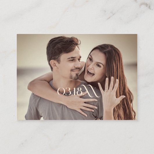 レトロ夏ヴィンテージ写真QRコードウェディングRSVP エンクロージャーカード (裏面)