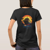 レトロ夏期トロピカルパームズ Tシャツ (裏面)