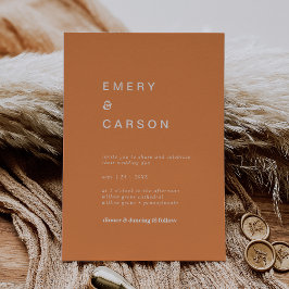 レトロ夏 |オレンジカジュアル結婚ズ 招待状