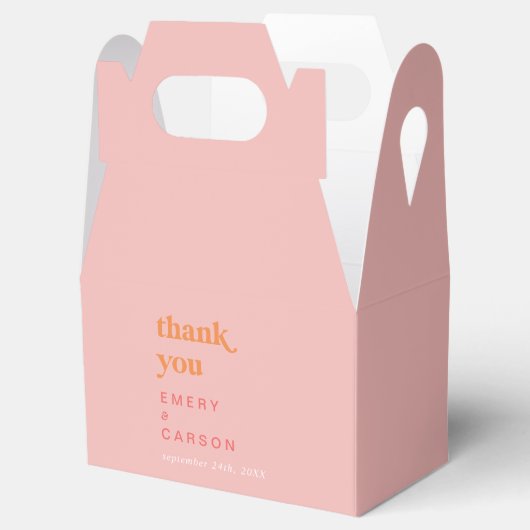 レトロ夏 |ピンクとオレンジ フェイバーボックス (オープン)