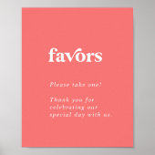 レトロ夏 |ホットピンク結婚式の引き出物 ポスター (正面)