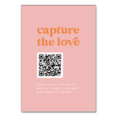 レトロ夏 | Pink Orange Capture the Love Sign テーブルナンバー (正面)