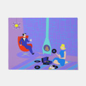 レトロ夕べアットホームドアマット ドアマット (正面)