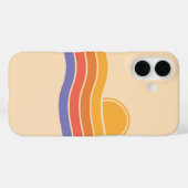 レトロ夕日の波 Case-Mate iPhoneケース (裏面 (横))
