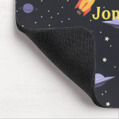 レトロ外側空間モノグラムの マウスパッド (コーナー)