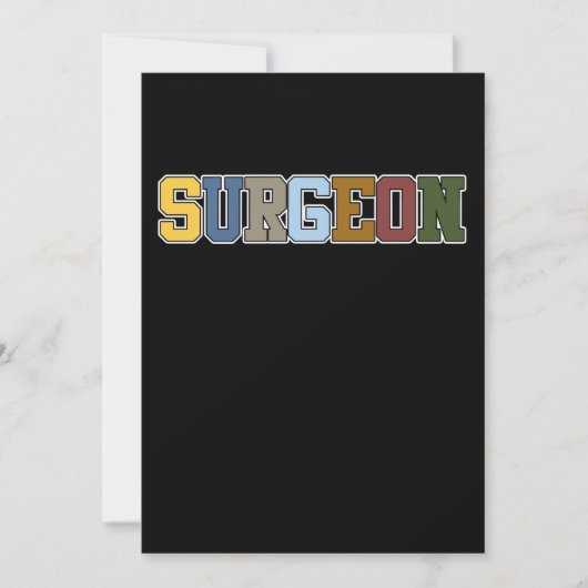 レトロ外科医の手術医用ドクターニューロロジーGra サンキューカード (正面)