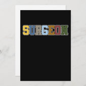 レトロ外科医の手術医用ドクターニューロロジーGra サンキューカード (正面/裏面)