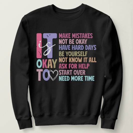 レトロ大丈夫メンタルヘルスのスウェットシャツ スウェットシャツ (デザイン正面)